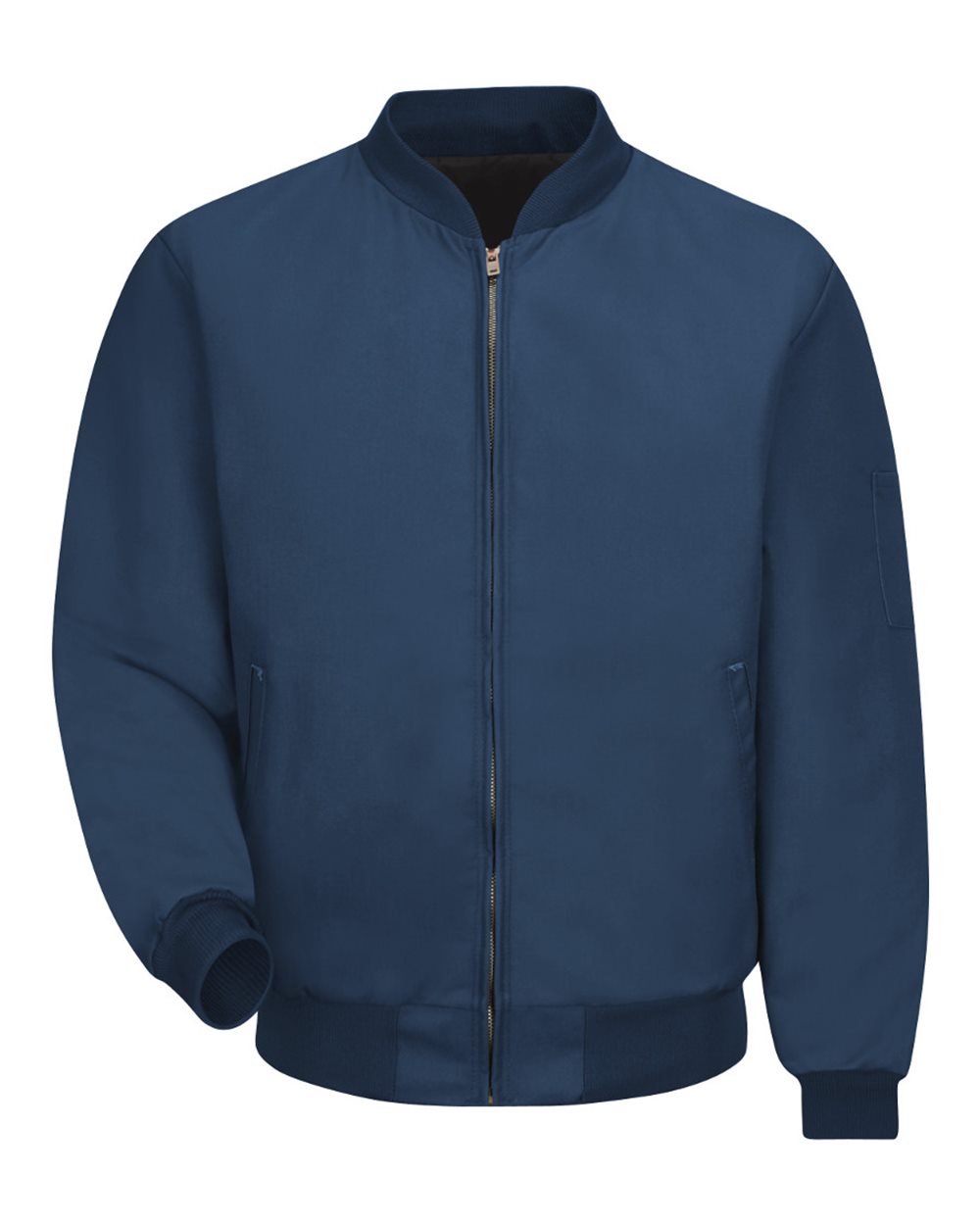 Front View of Navy Solid Team Jacket - Extra Tall Sizes - JT38XLT