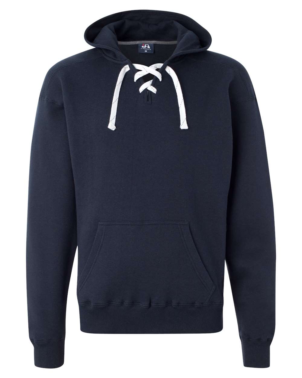 Front View of Navy Sport Lace Hooded Sweatshirt - 8830