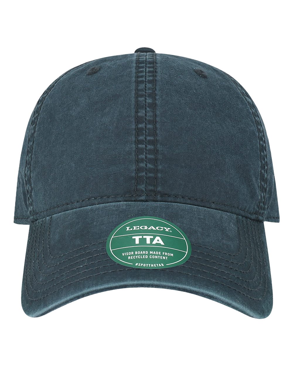 Front View of Navy Terra Twill Cap - TTA