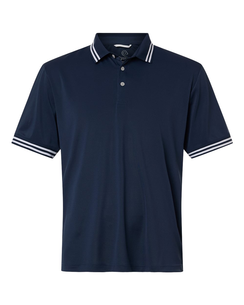 Front View of Navy Thatcher Polo - SW8700 plain