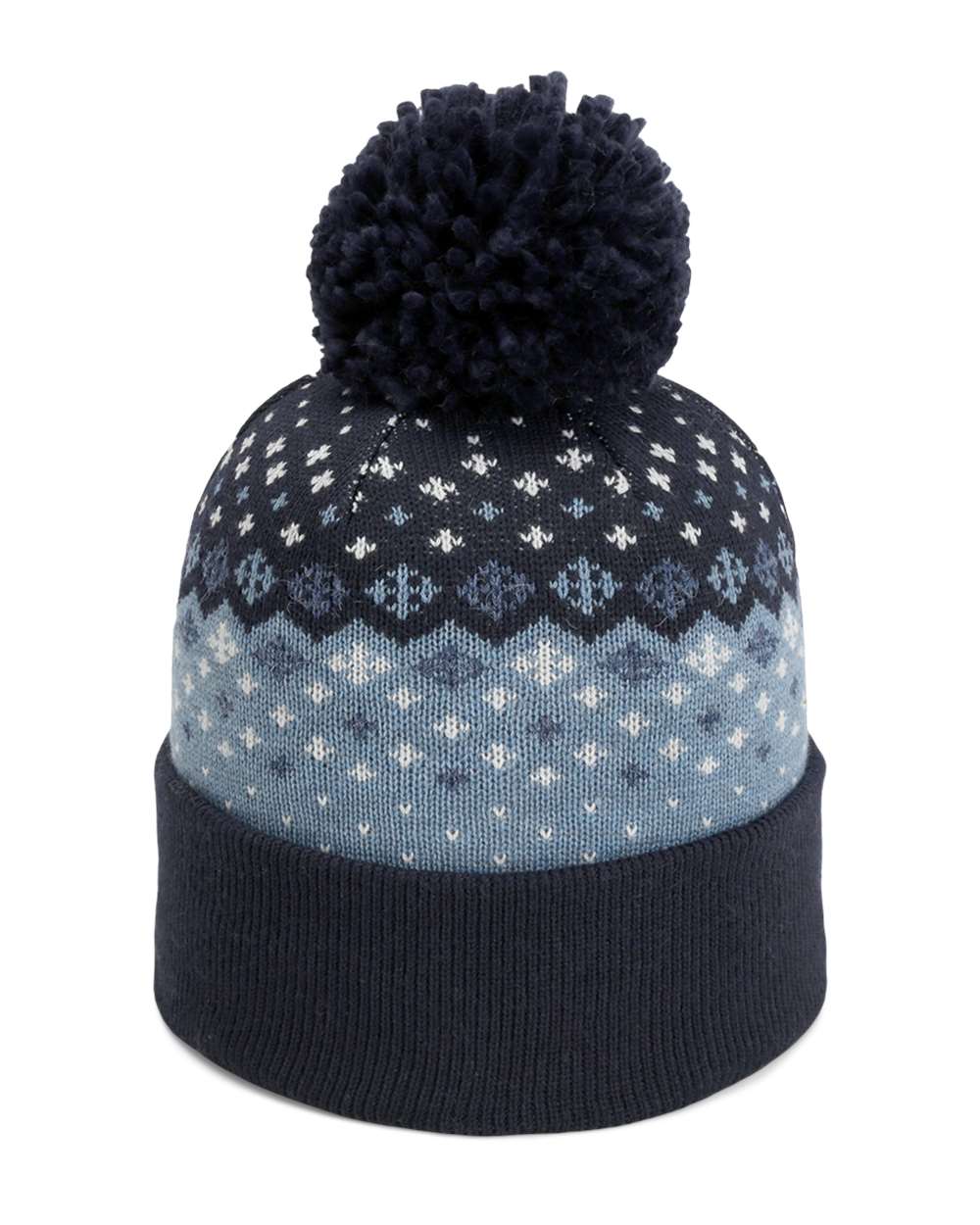 Front View of Navy The Baniff Cuffed Beanie - 6017