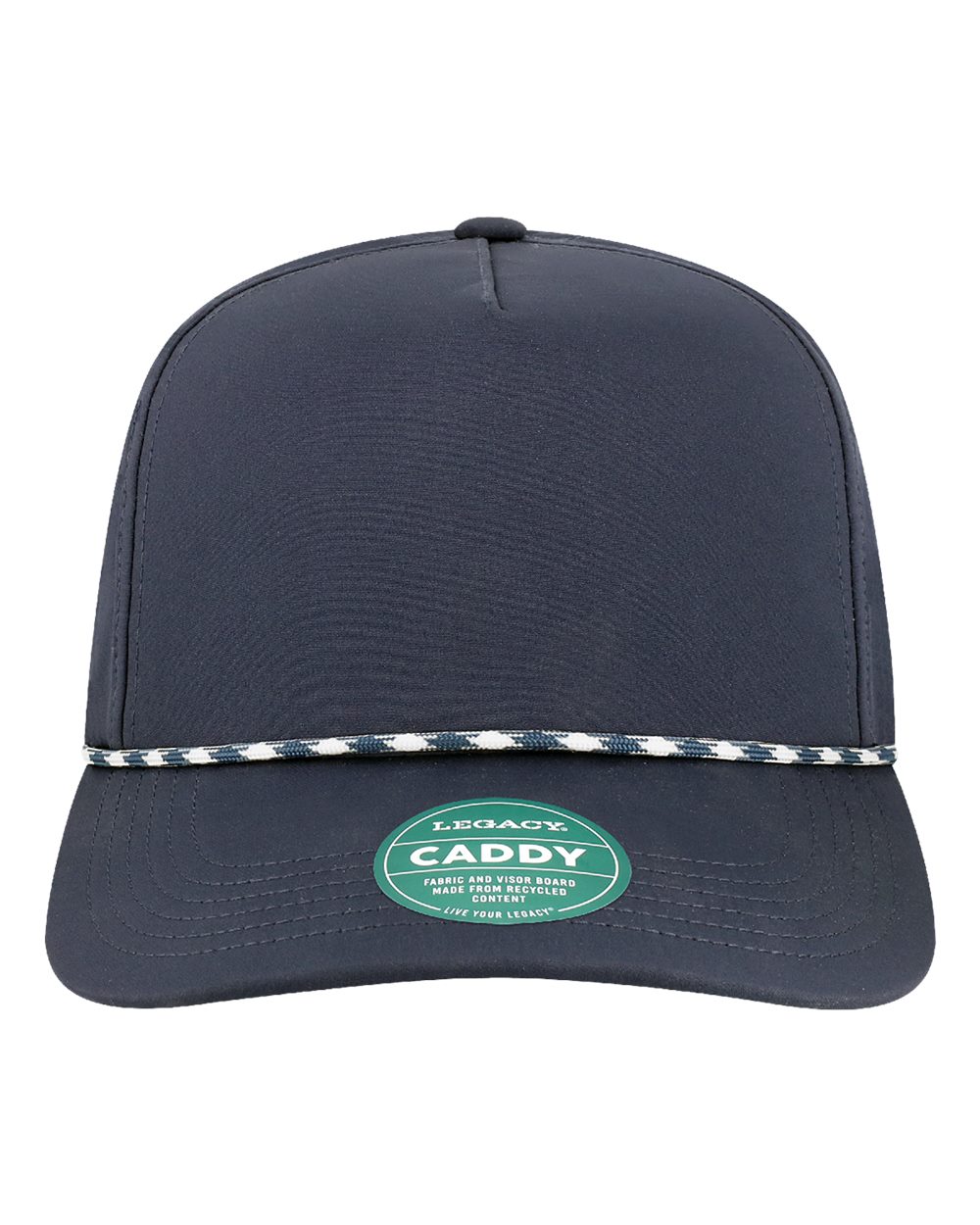 Front View of Navy The Caddy Adjustable Cap - CADDY plain