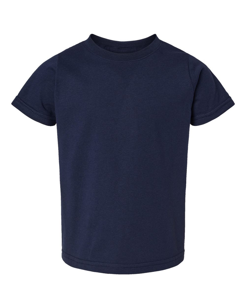 Front View of Navy Toddler Fine Jersey Tee - 3321