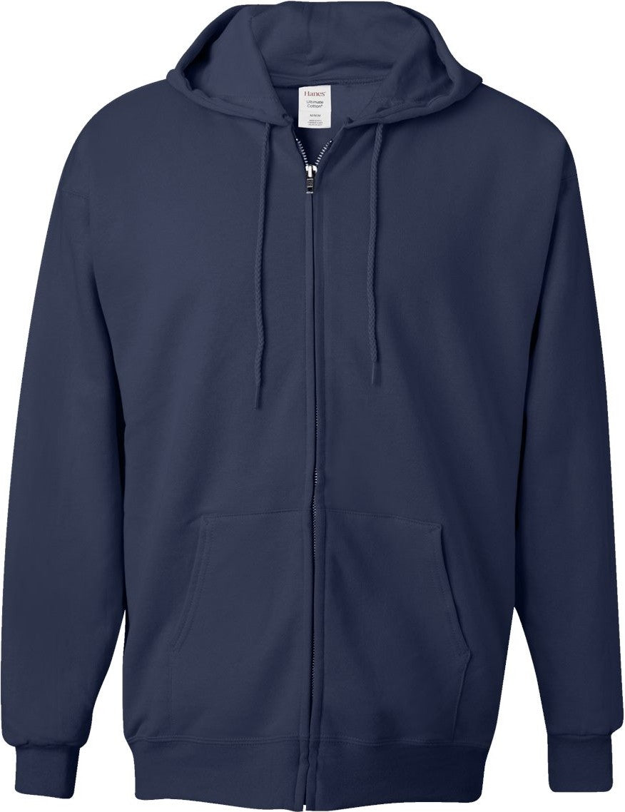 Navy Ultimate Cotton® Full-Zip Hooded Sweatshirt - F280