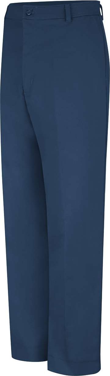Front View of Navy - Unhemmed Cell Phone Pocket Pants - PT2C