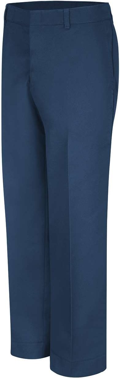 Front View of Navy - Unhemmed Modern Fit Industrial Pants - PT22
