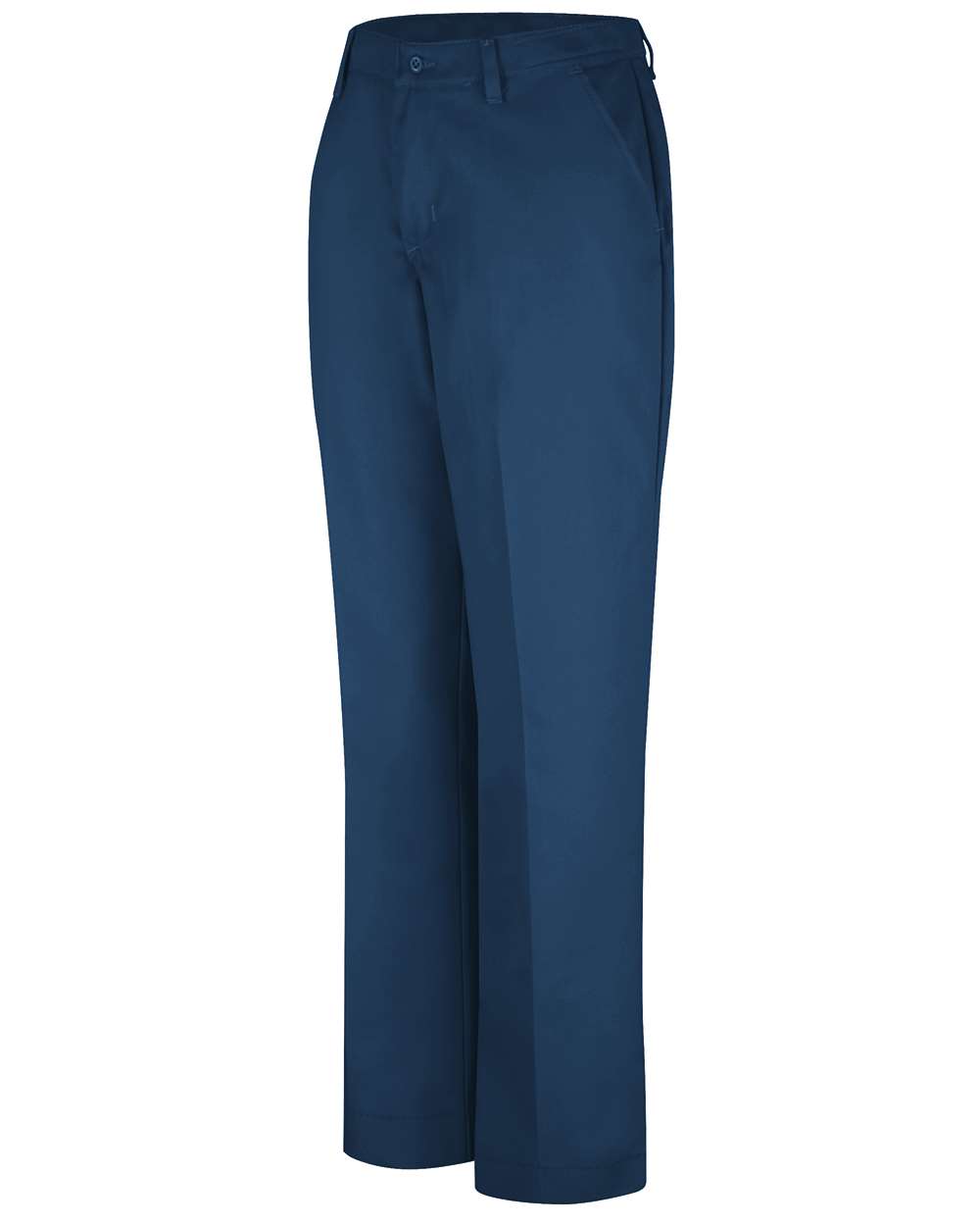 Front View of Navy - Unhemmed Women's Dura-Kap Industrial Pants Extended Sizes - PT21EXT