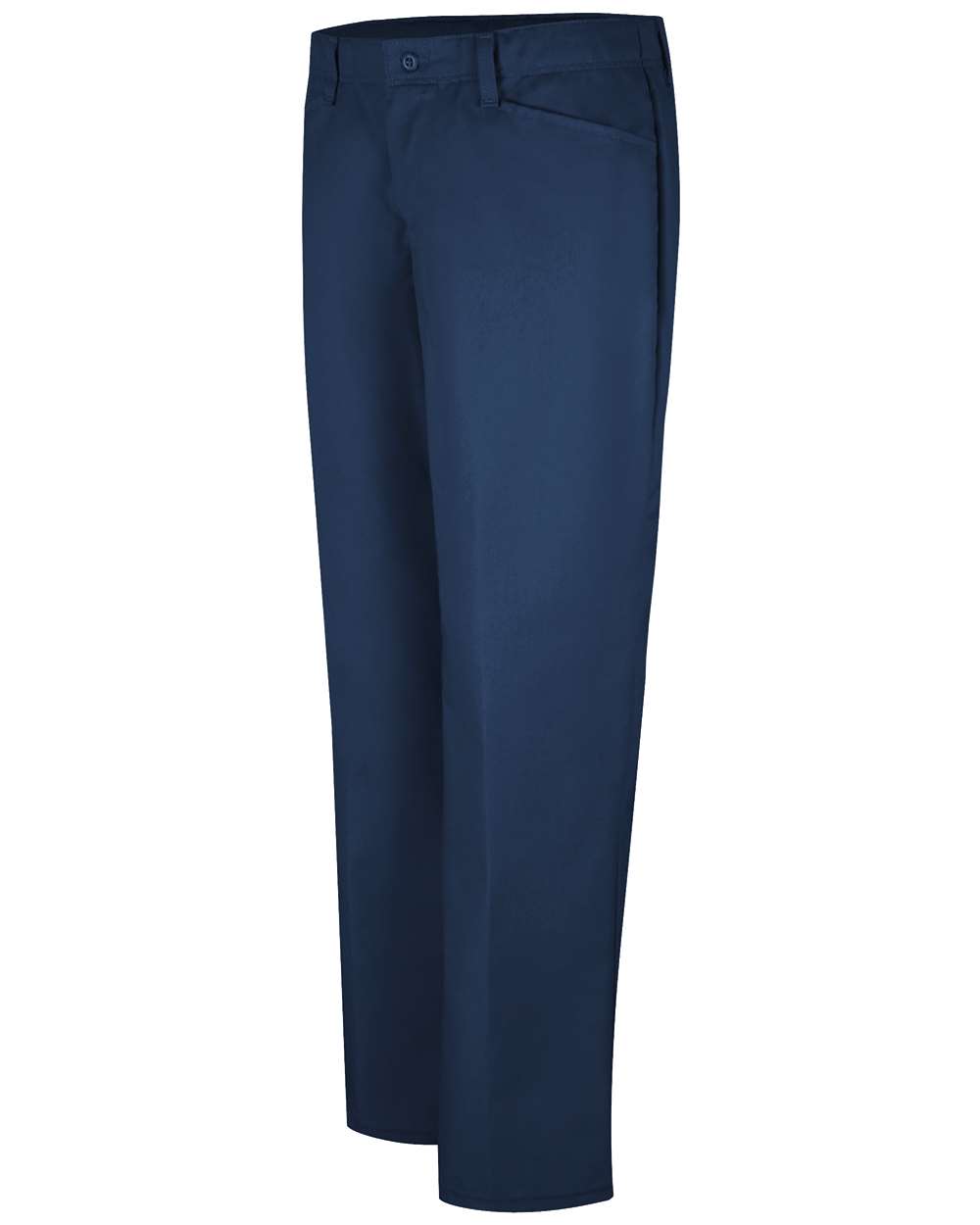 Front View of Navy - Unhemmed Women's Work N Motion Pants - PZ33