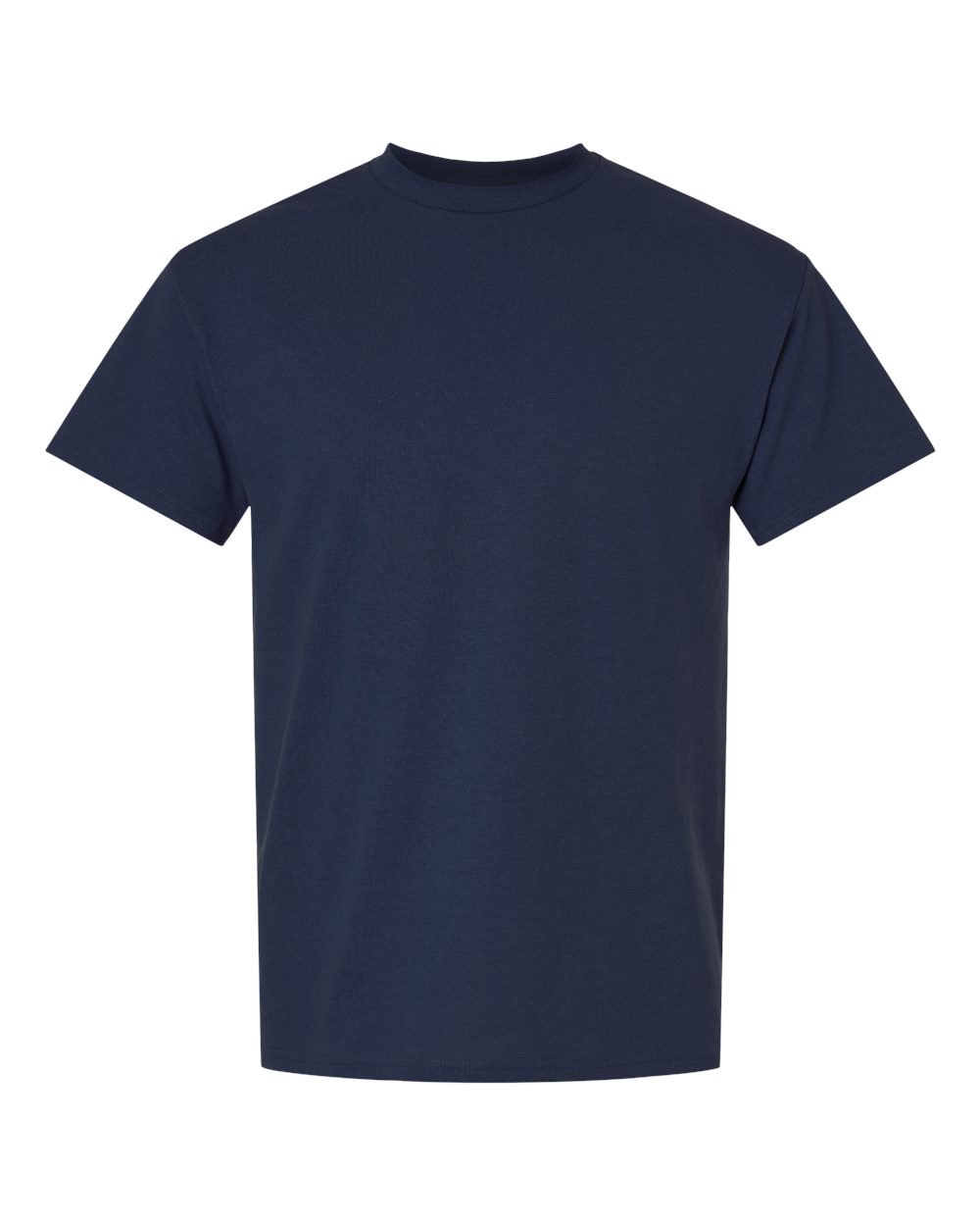 Front View of Navy Unisex DryBlend® Tall T-Shirt - 8000T plain