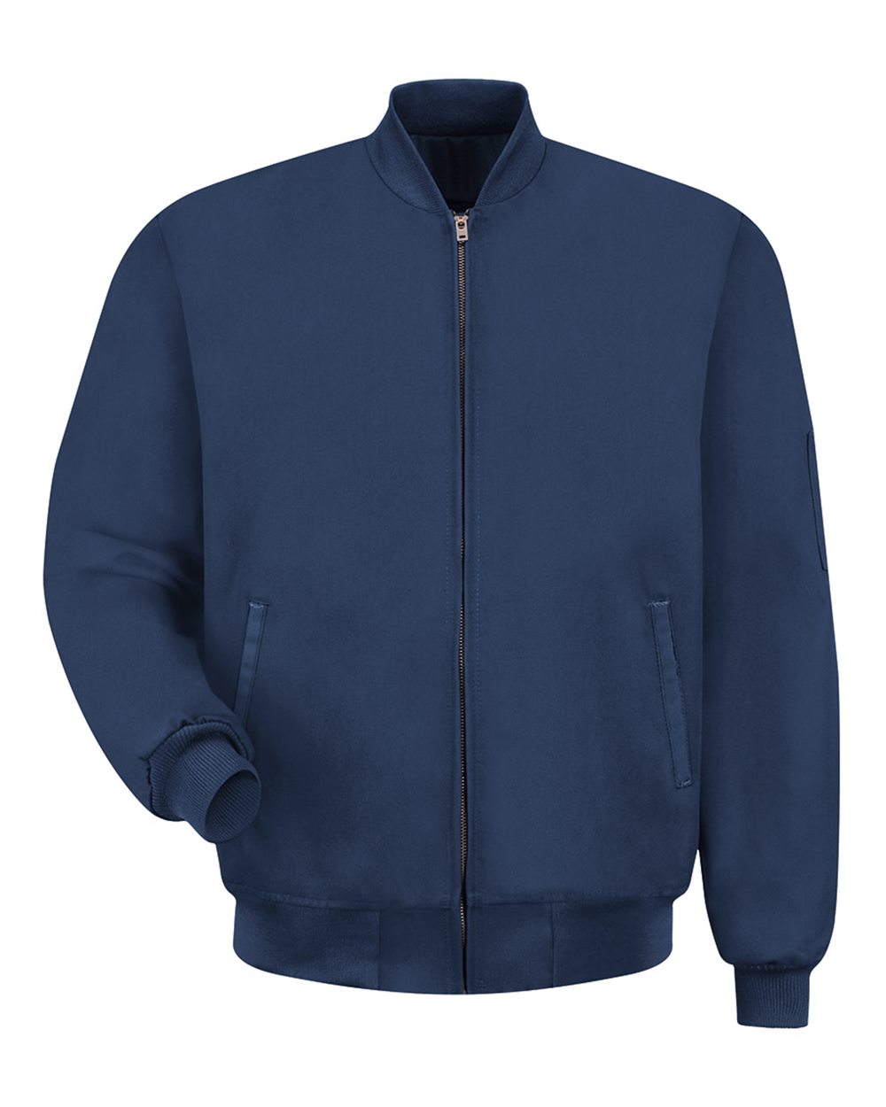 Front View of Navy Unlined Team Jacket - Tall Sizes - JT36T