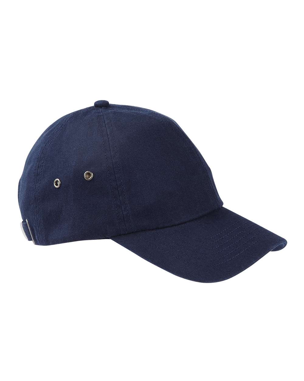 Front View of Navy Washed Baseball Cap - BA529 plain