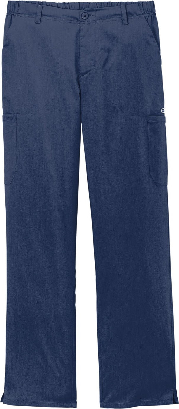 Front View of Navy Wink Men's Premiere Flex Cargo Pant WW5058