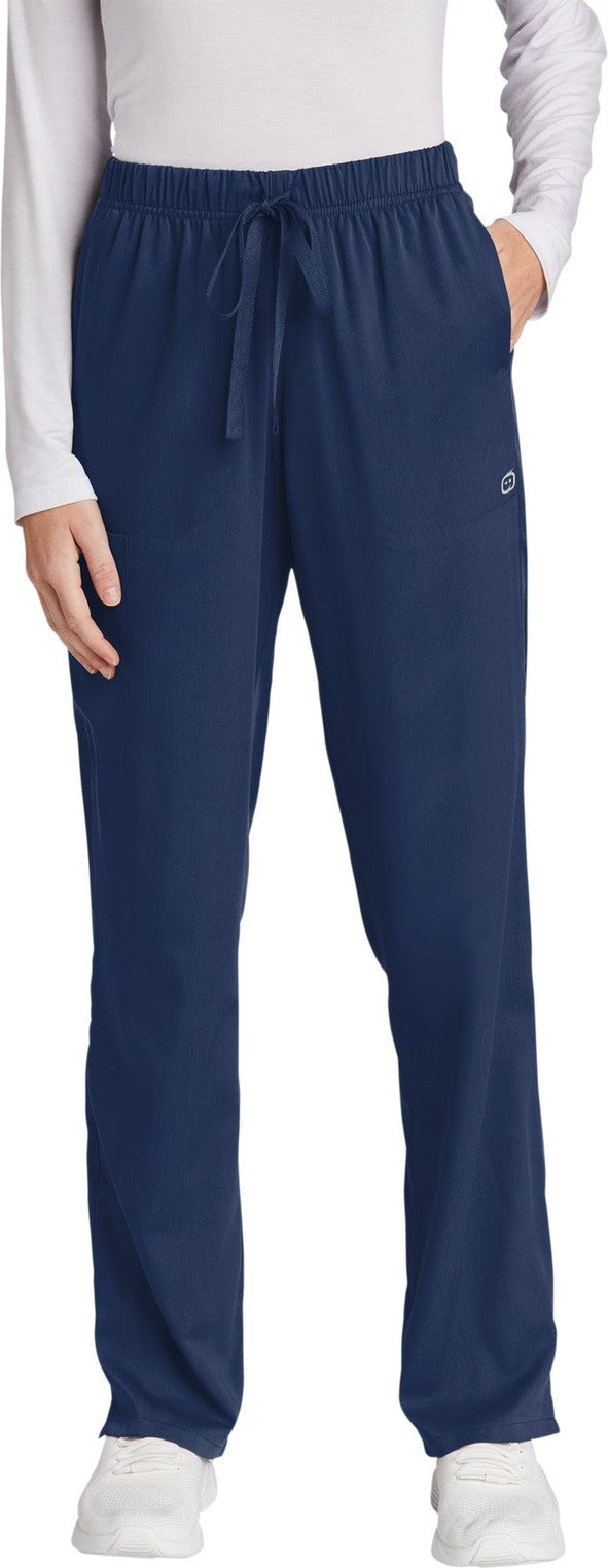 Front View of Navy Wink Women's Premiere Flex Cargo Pant WW4158