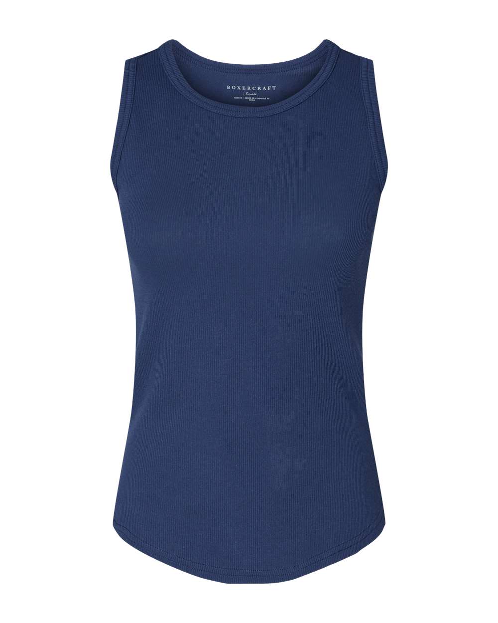 Front View of Navy Women's Adrienne Tank Top - BW2501