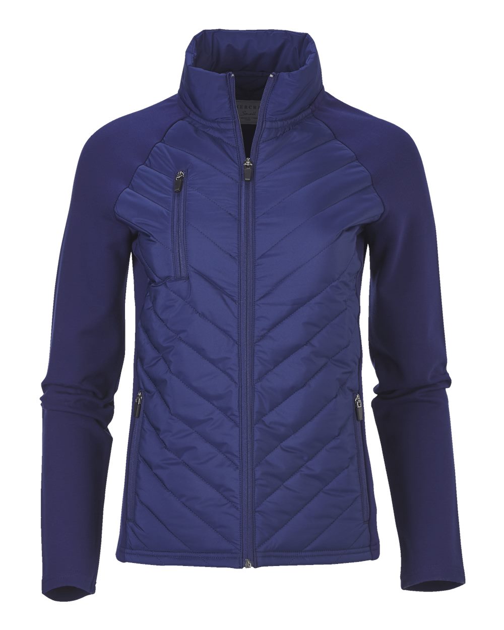 Front View of Navy Women's Adventure Jacket - BW8101