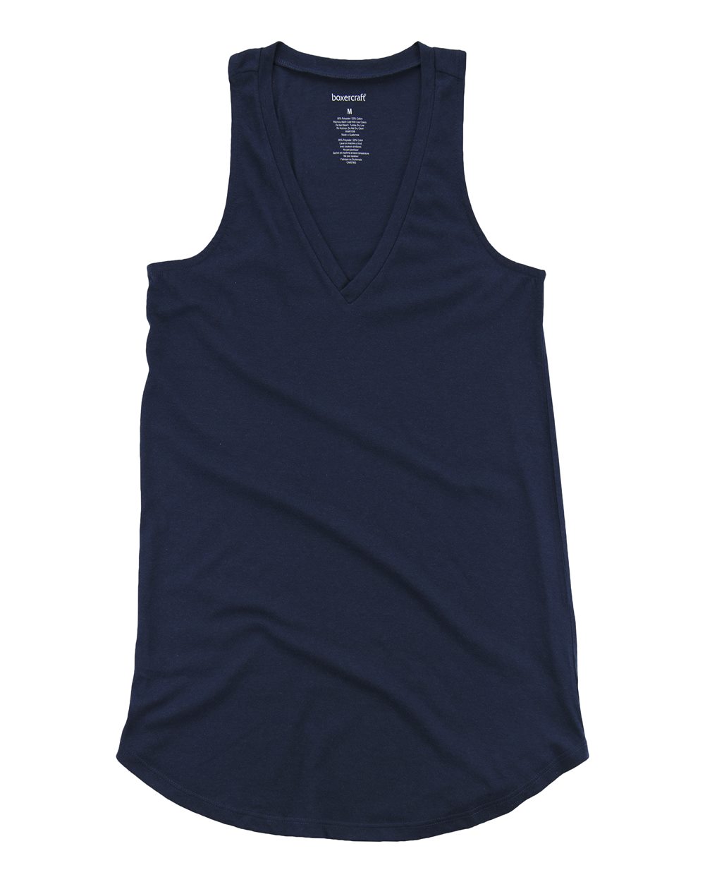 Front View of Navy Women’s At Ease Tank Top - T88