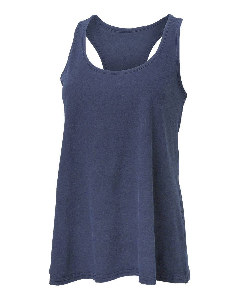 Front View of Navy Women's Charm Tank Top - BW2503