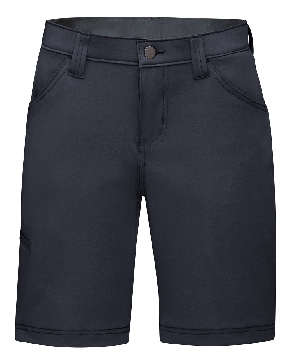 Front View of Navy Women&#39;s Cooling Work Shorts - TPW3