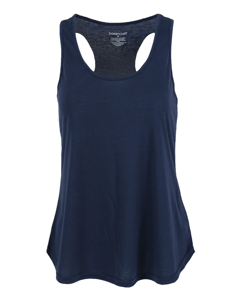 Front View of Navy Women's Essential Racerback Tank Top - BW2502