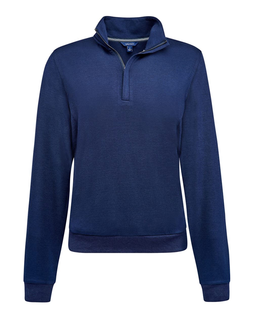 Front View of Navy Women's Explorer Fleece Quarter-Zip - N18091