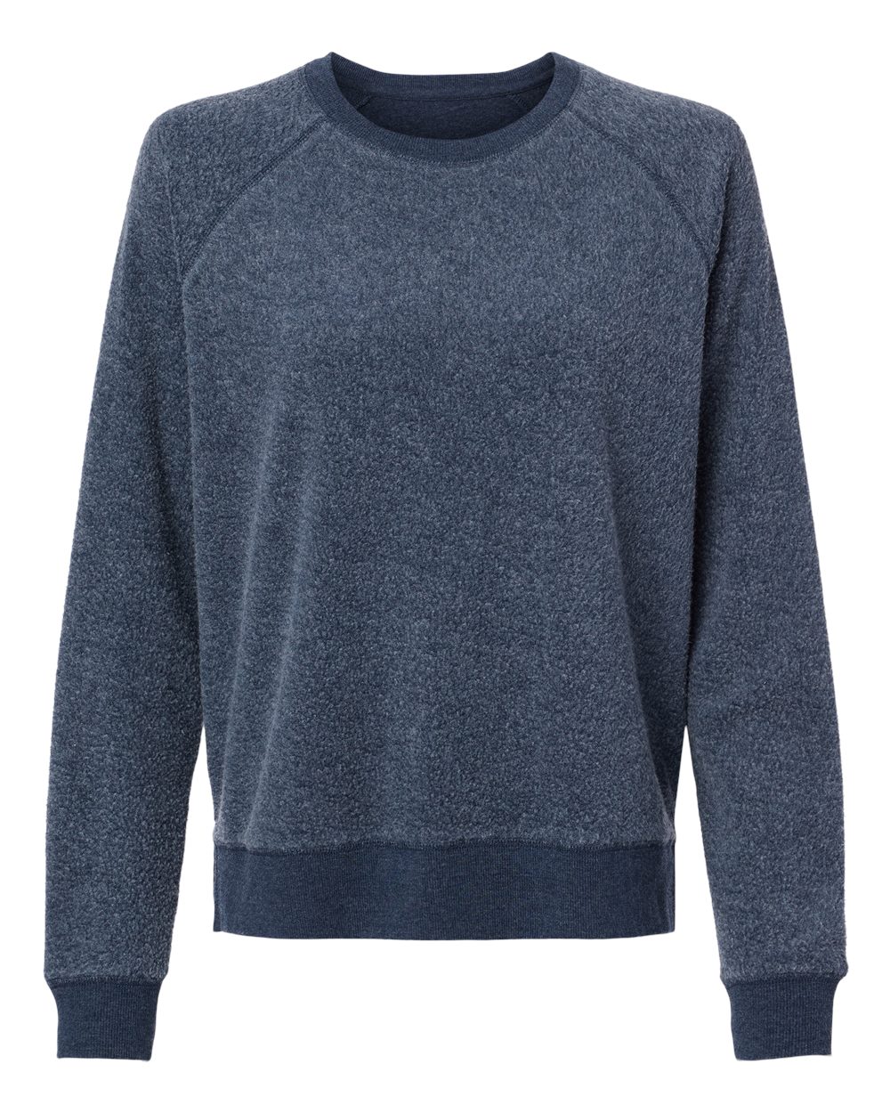 Front View of Navy Women's Fleece Out Pullover - K01