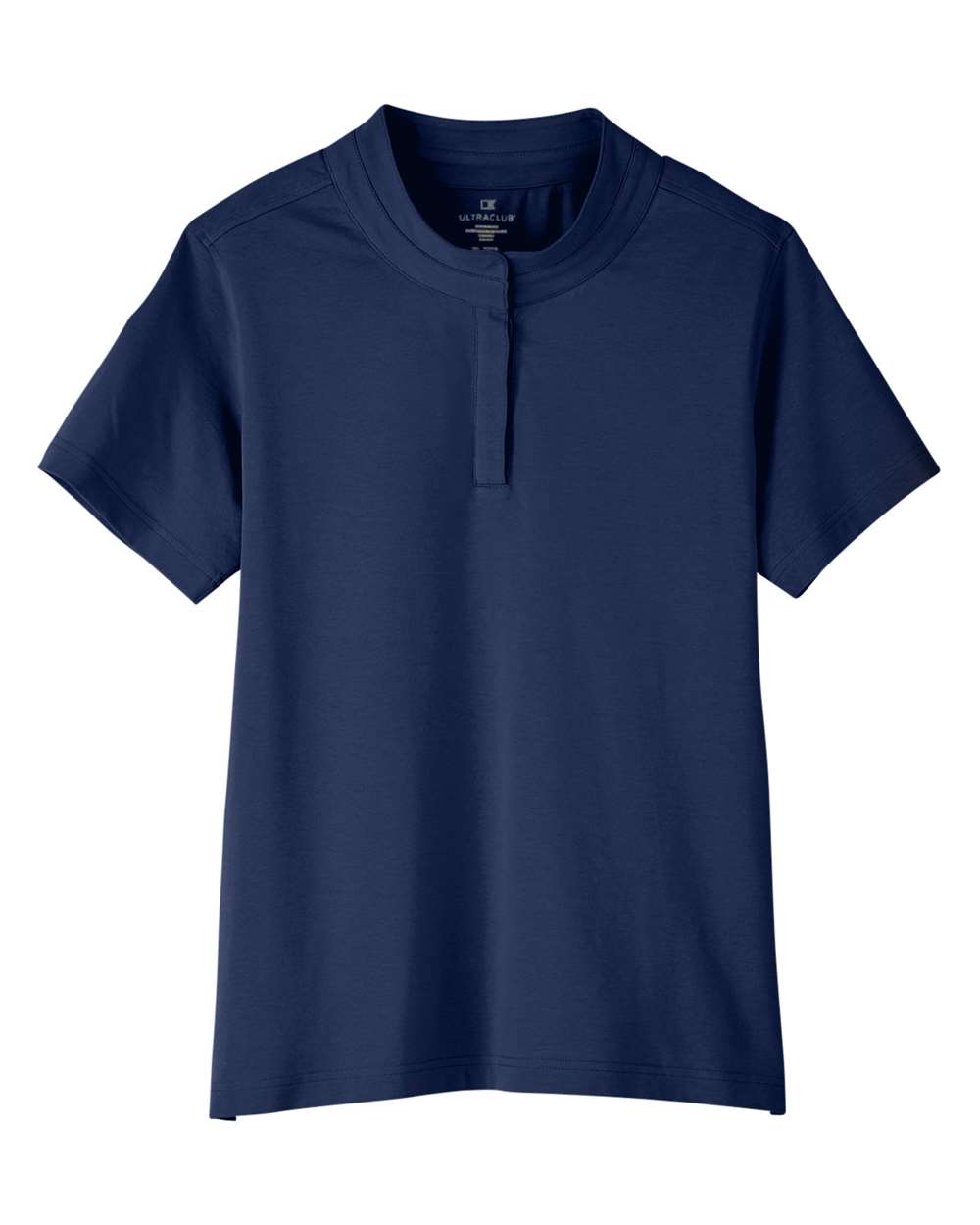 Front View of Navy Women&#39;s Lakeshore Stretch Cotton Performance Polo - UC105W