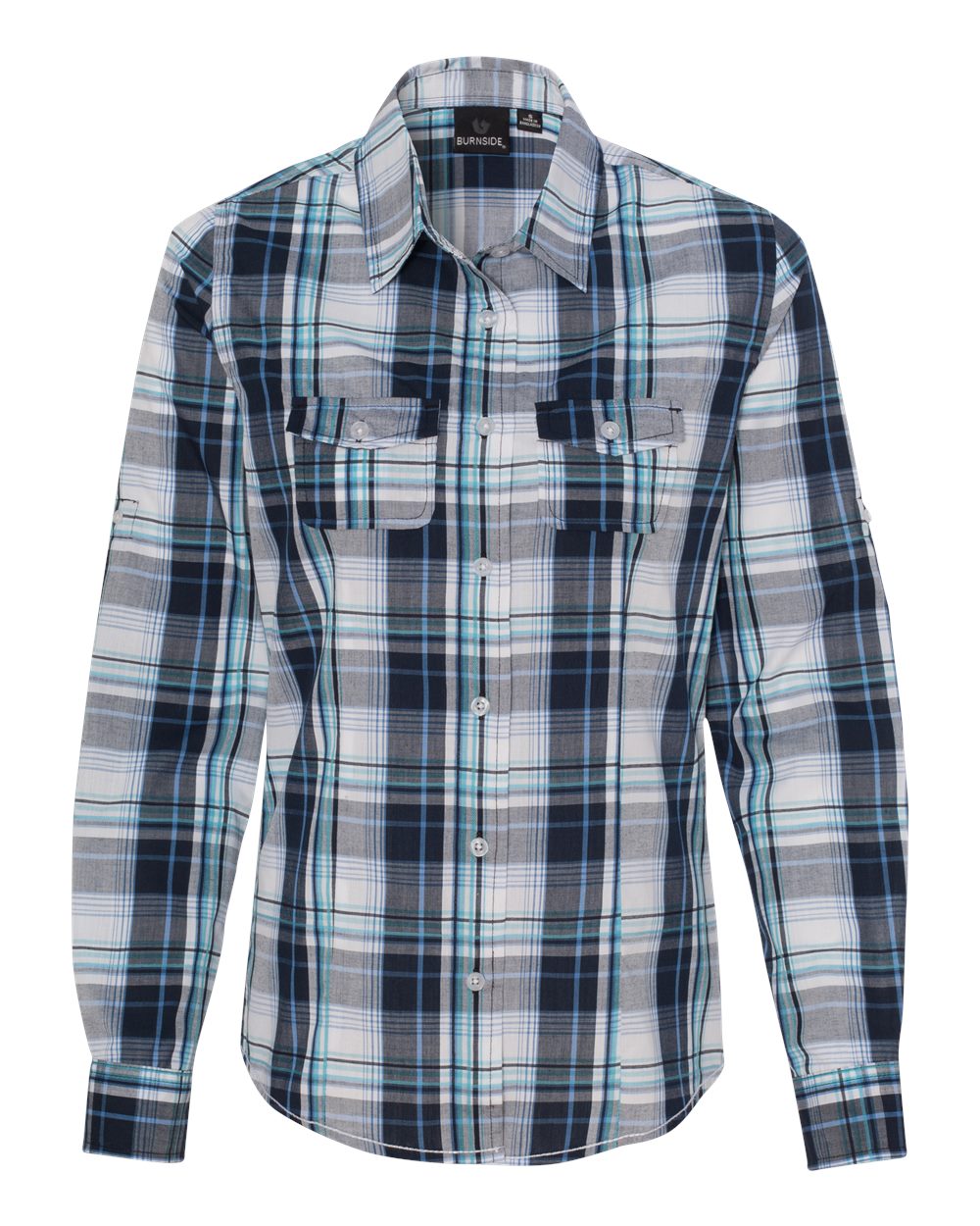 Navy Women's Plaid Shirt - 5222