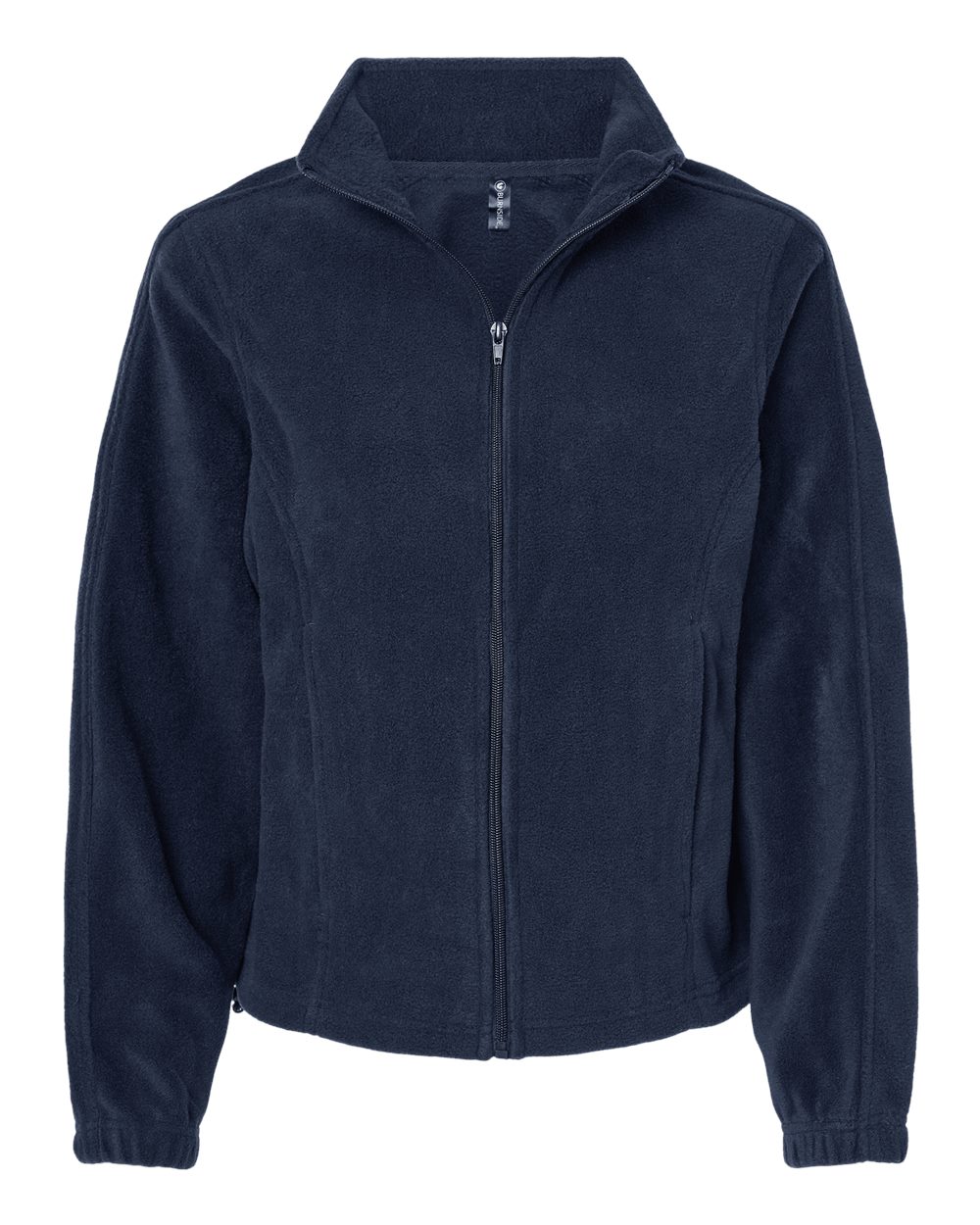 Front View of Navy Women's Polar Fleece Full-Zip Jacket - 5062