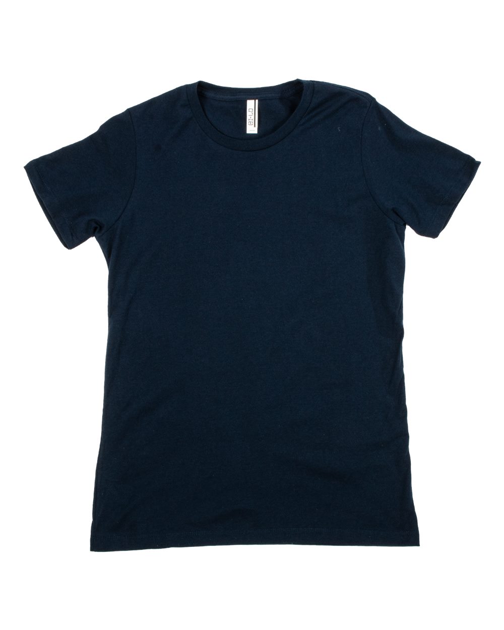 Front View of Navy Women's Premium Cotton T-Shirt - 3620