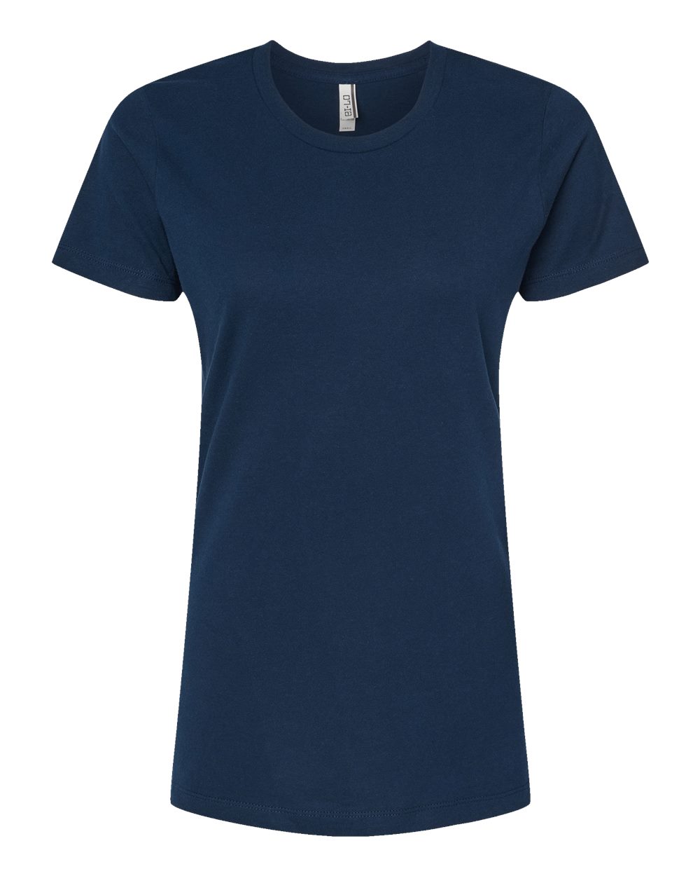 Front View of Navy Women's Premium Cotton T-Shirt - 516
