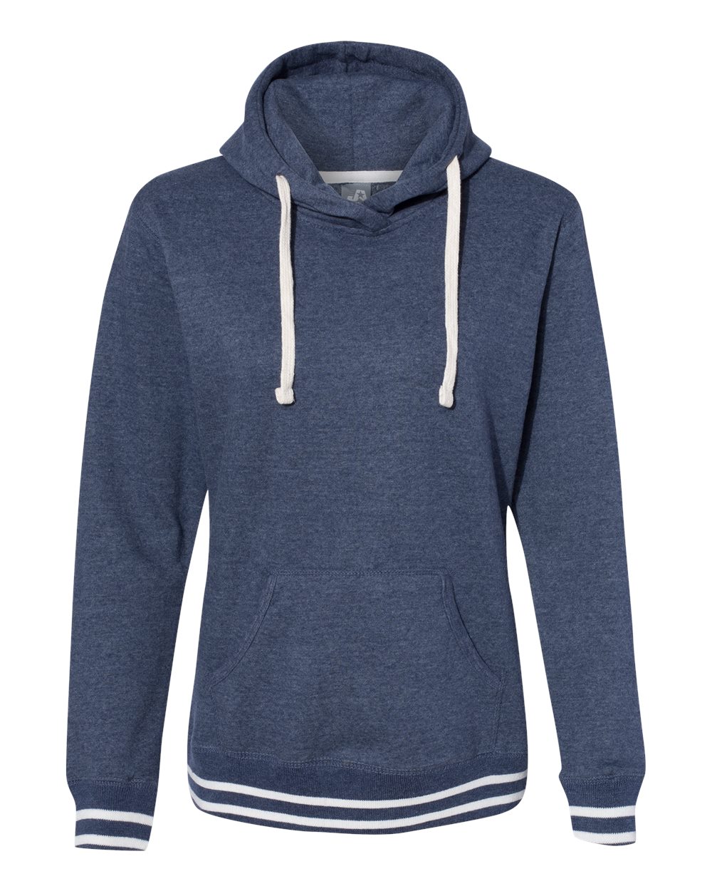Front View of Navy Women’s Relay Hooded Sweatshirt - 8651