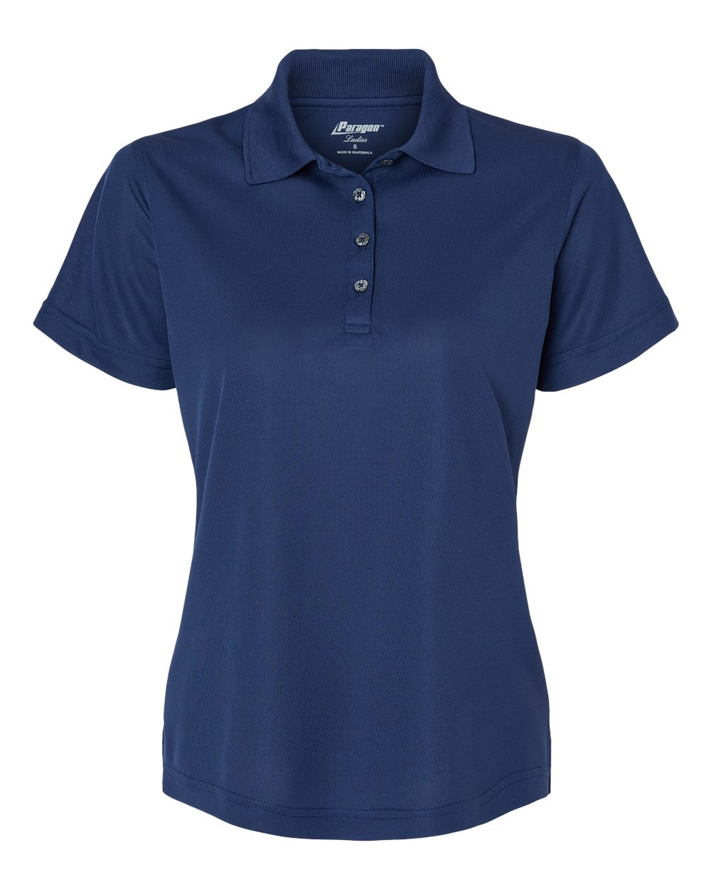 Front View of Navy Women's Saratoga Performance Mini Mesh Polo - 104