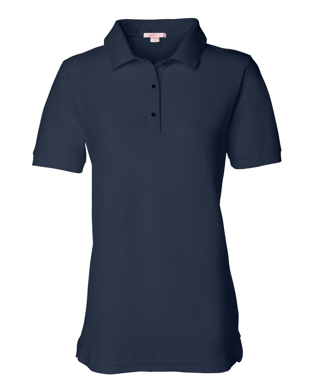 Front View of Navy Women&#39;s Silky Smooth Piqué Polo - 5500