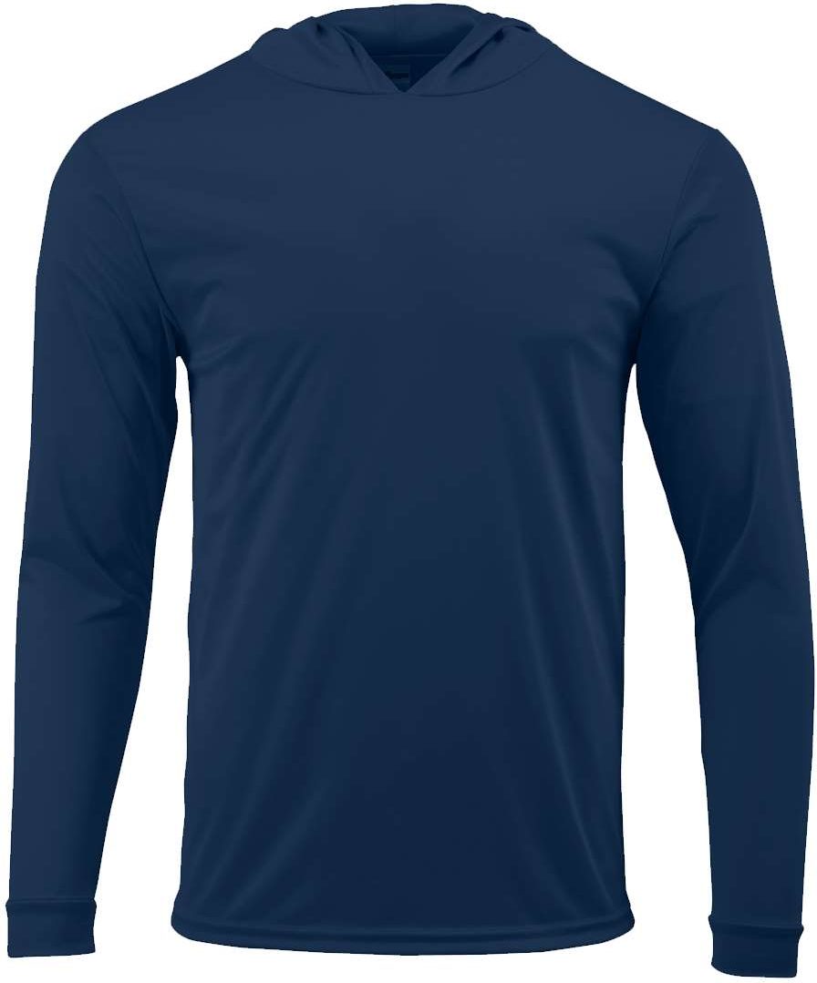 Navy Youth Bahama Performance Hooded Long Sleeve T-Shirt - 221Y