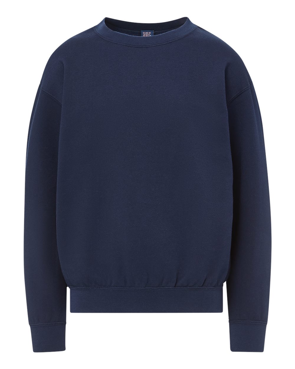 Front View of Navy Youth Buddy Crewneck Sweatshirt - 23154Y