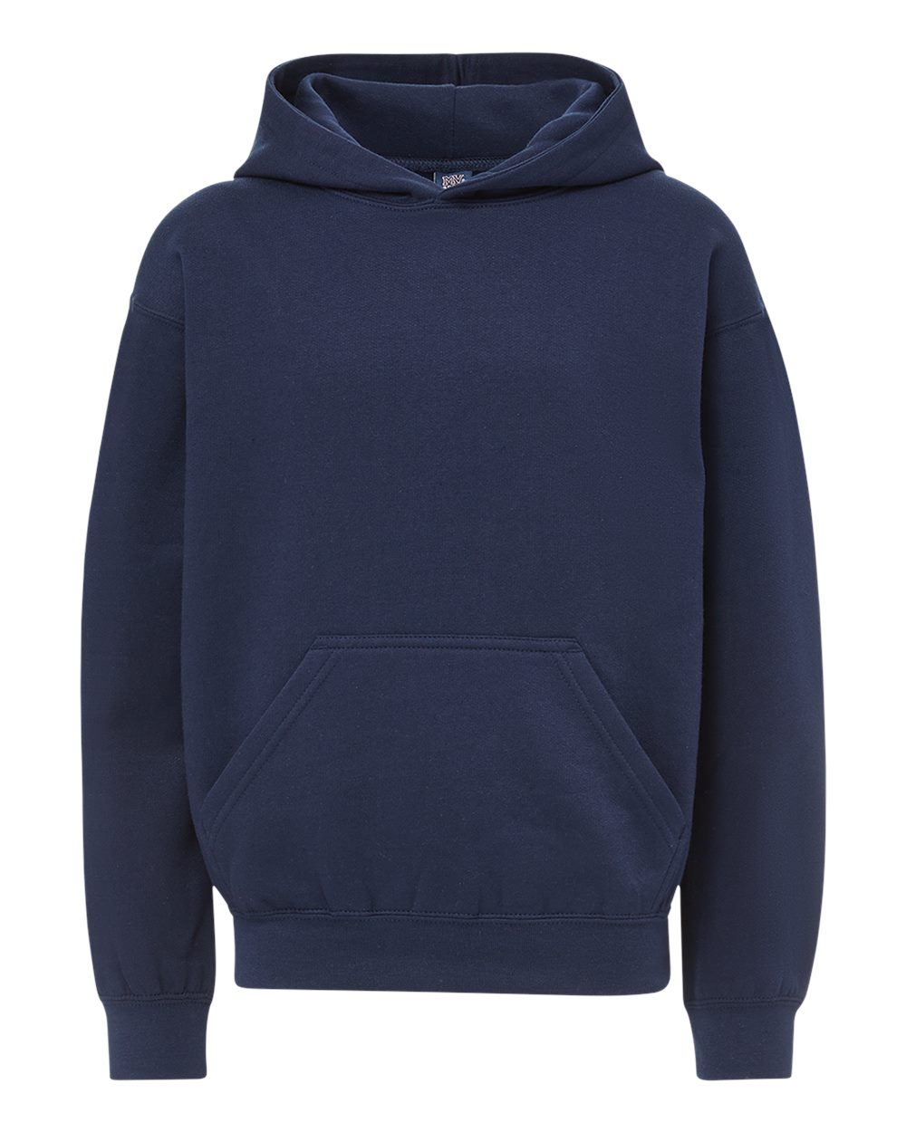 Front View of Navy Youth Buddy Hooded Sweatshirt - 23153Y