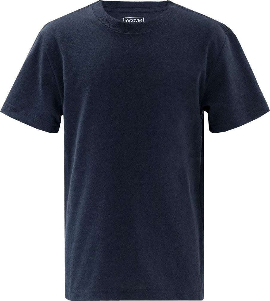 Front View of Navy Youth Eco T-Shirt - EY100