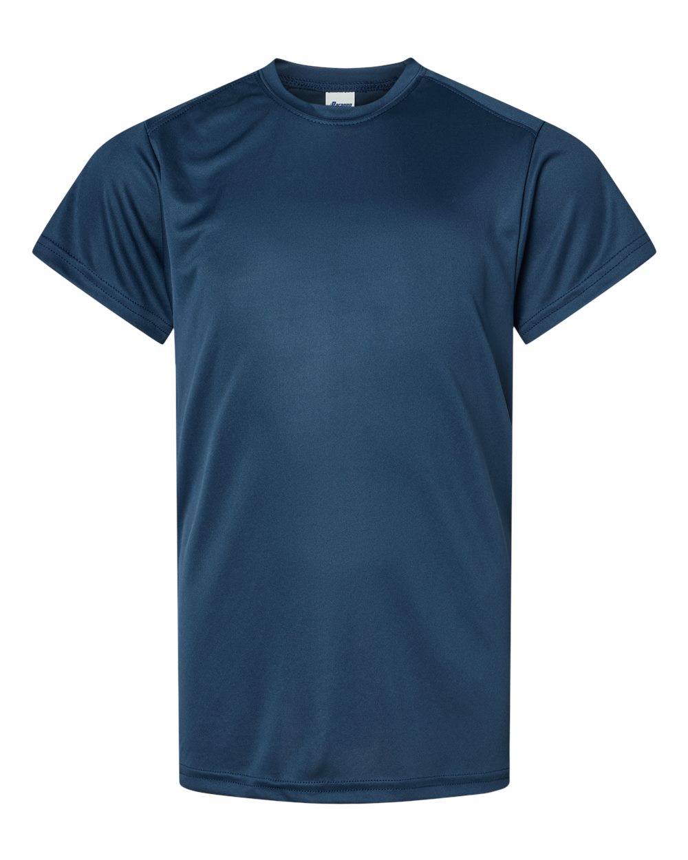 Front View of Navy Youth Islander Performance T-Shirt - 208Y