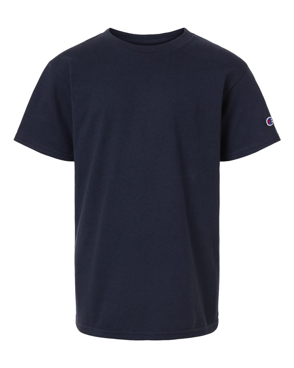 Front View of Navy Youth Jersey T-Shirt - CH1081 plain