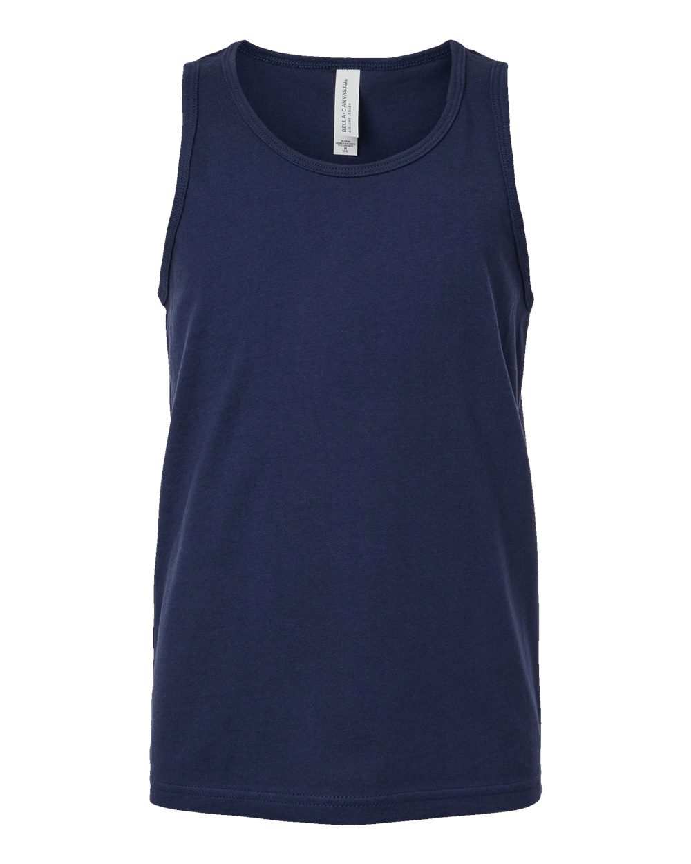 Front View of Navy Youth Jersey Tank - 3480Y