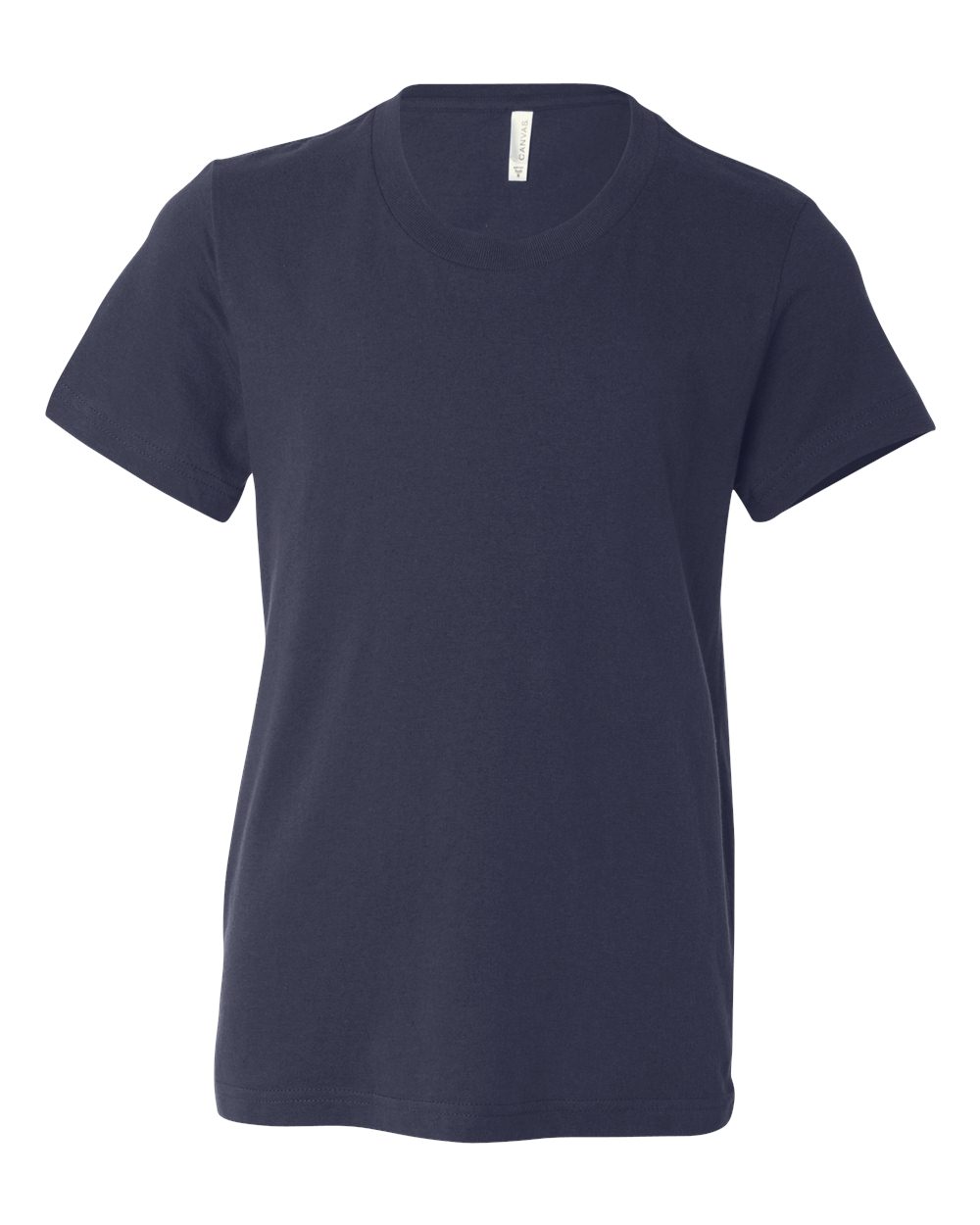 Front View of Navy Youth Jersey Tee - 3001Y