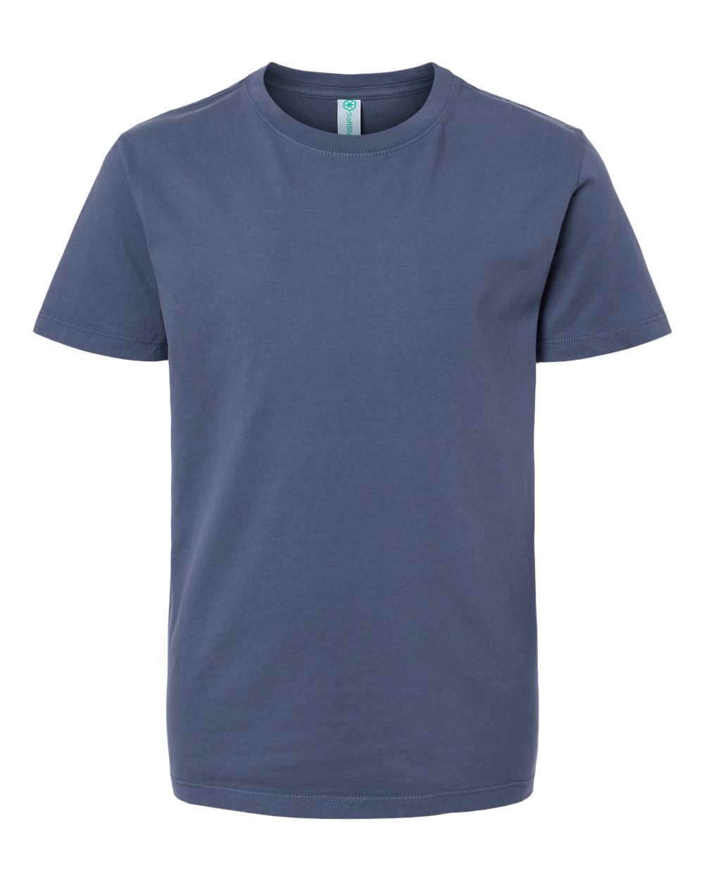 Front View of Navy Youth Organic T-Shirt - 402