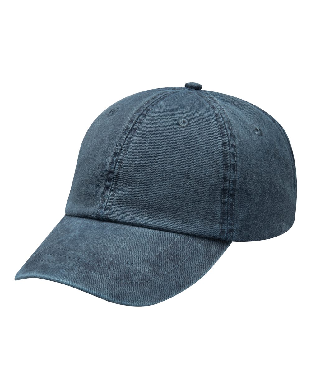 Front View of Navy Youth Pigment-Dyed Cap - KO101