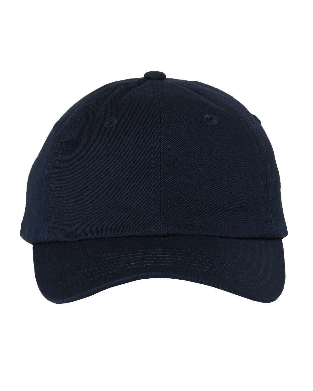 Front View of Navy Youth Small Fit Bio-Washed Dad Hat - VC300Y