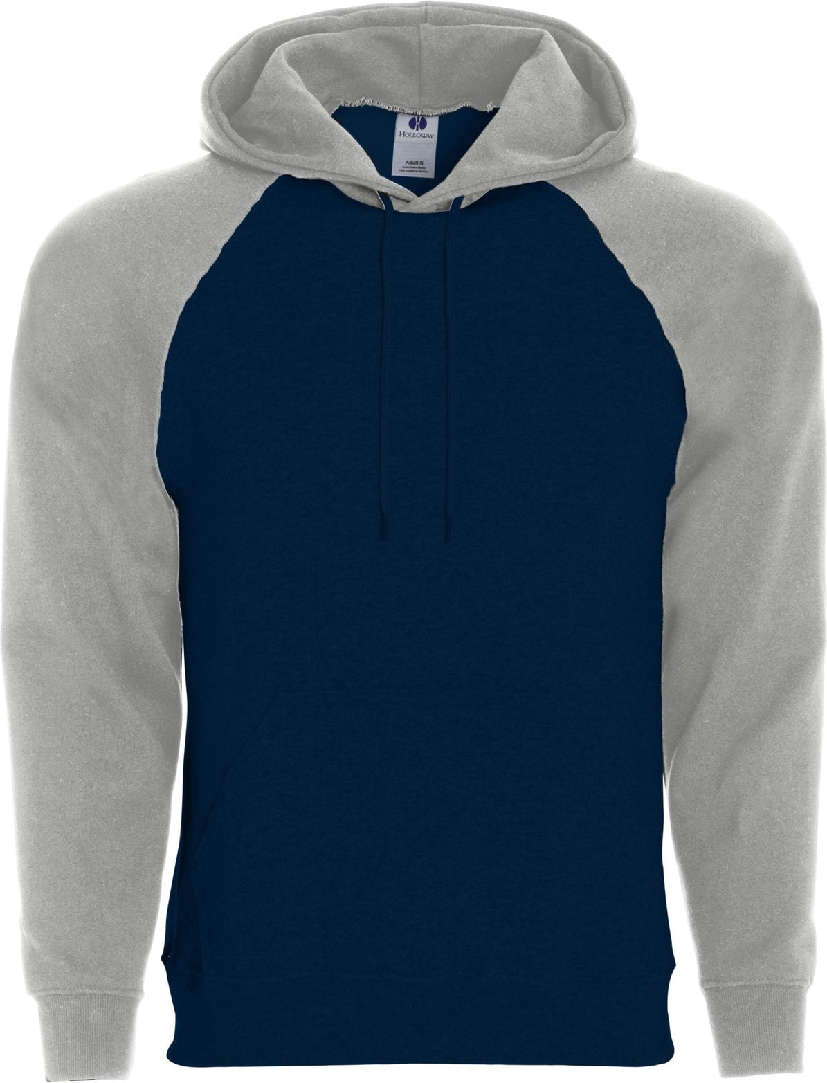 NAVY/ATHLETIC HEATHER BANNER HOODIE