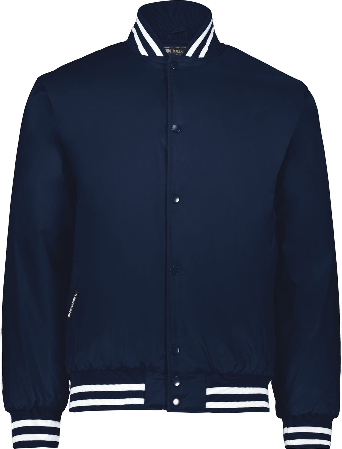 Front View of NAVY/WHITE HERITAGE JACKET