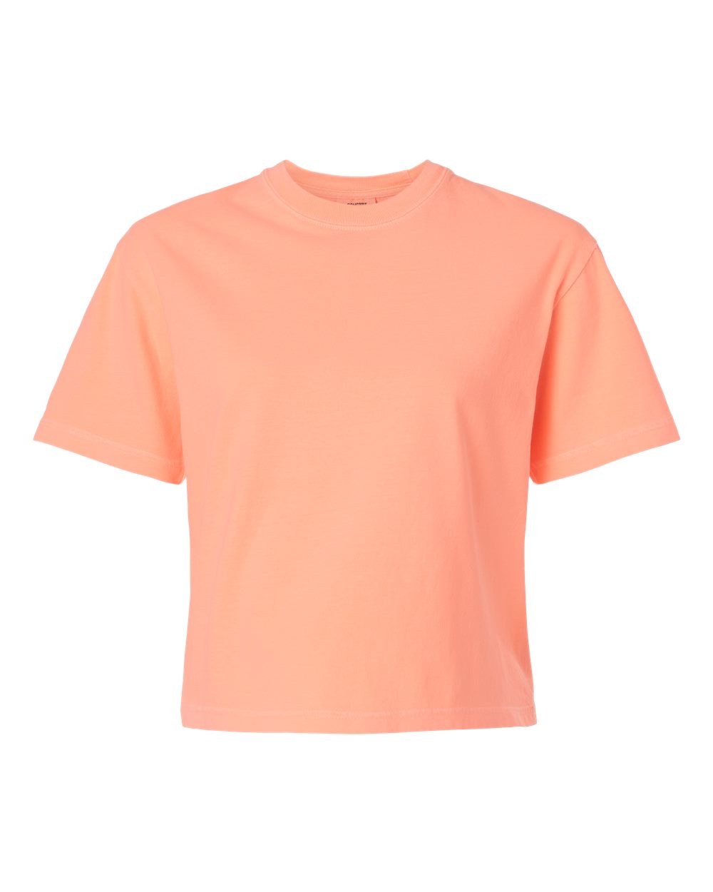 Front View of Neon Cantaloupe Women's Heavyweight Boxy T-Shirt - 3023CL