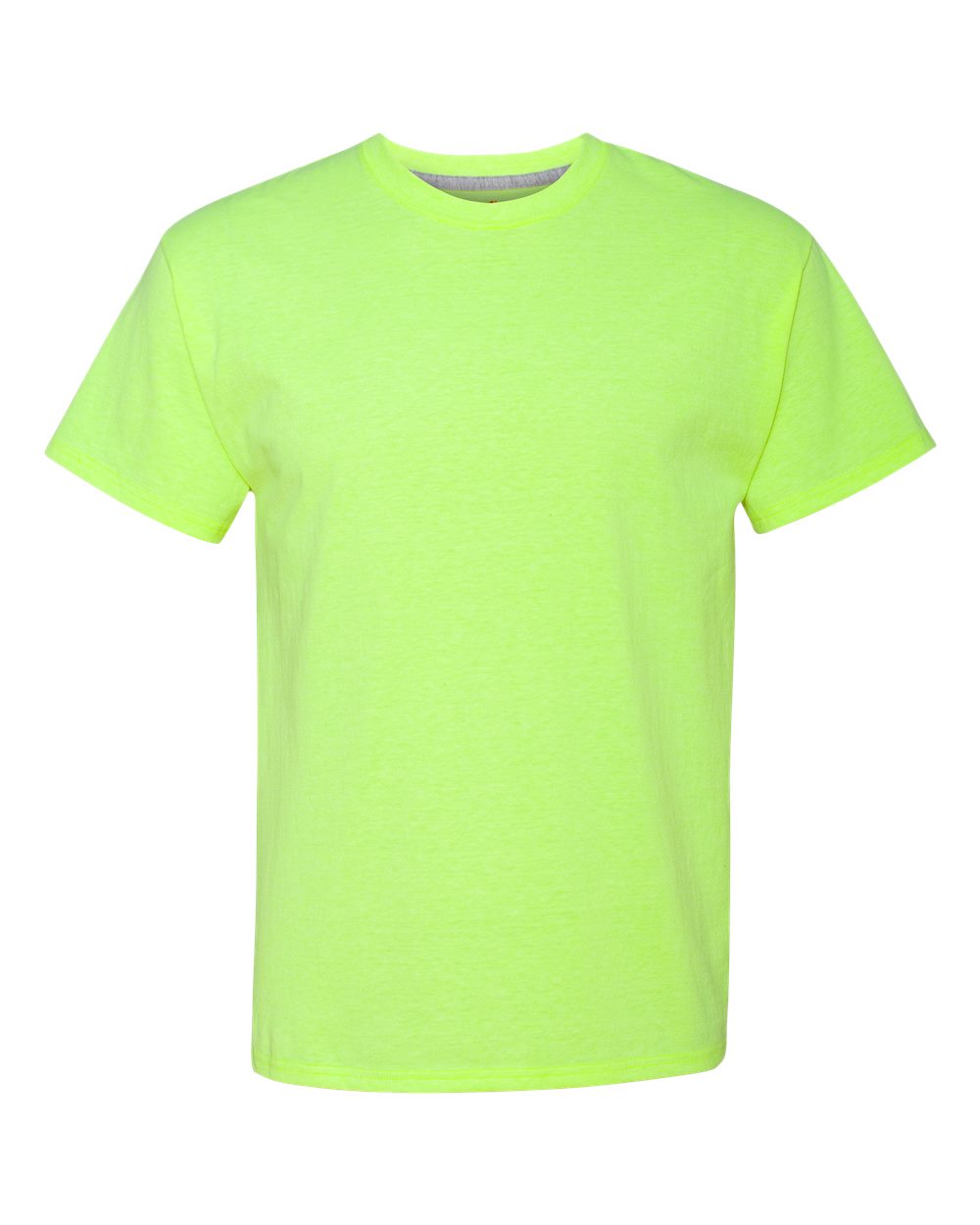 Front View of Neon Lemon Heather X-Temp® Performance T-Shirt - 4200