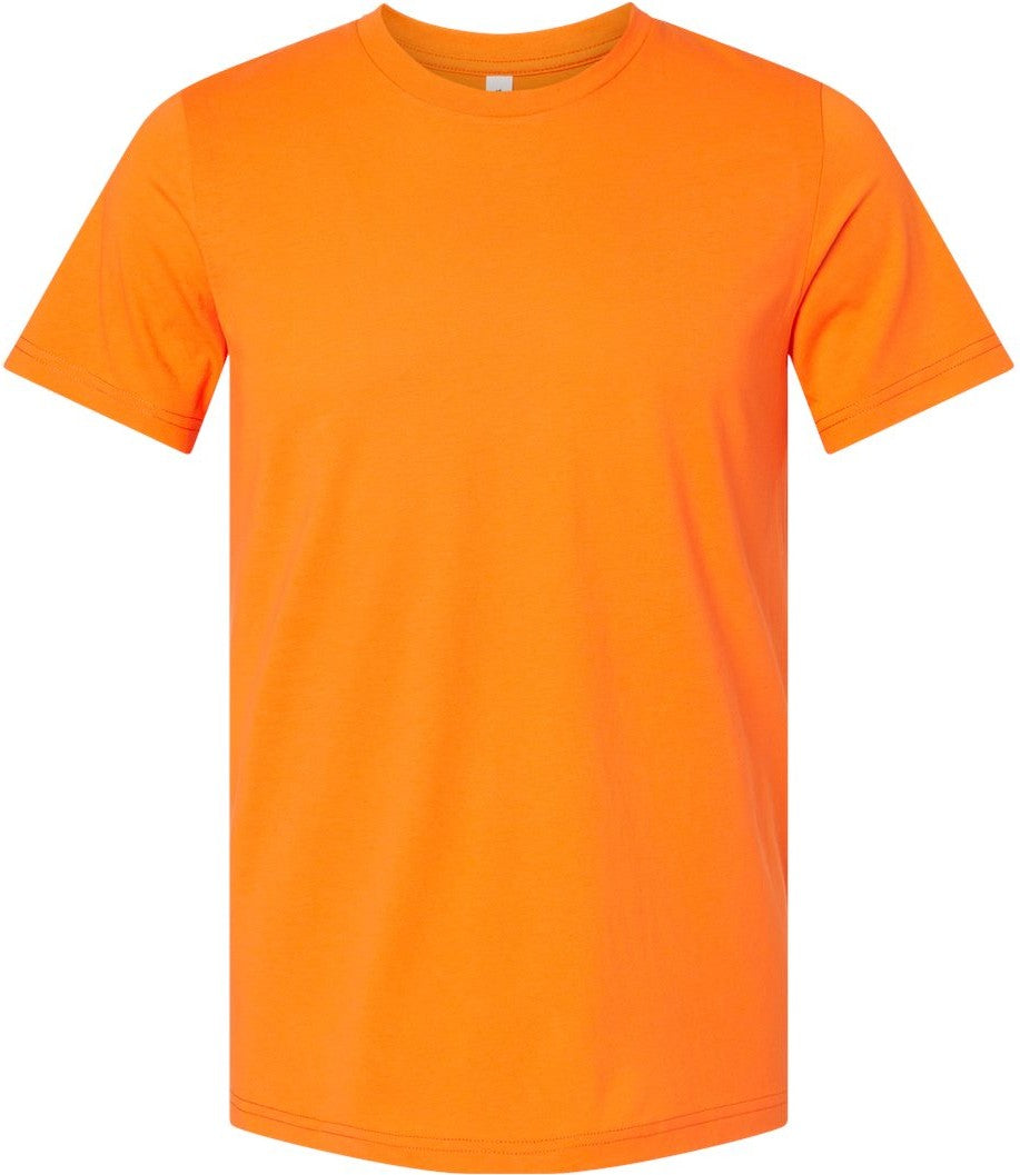 Front View of Neon Orange CVC Jersey Tee - 3001CVC