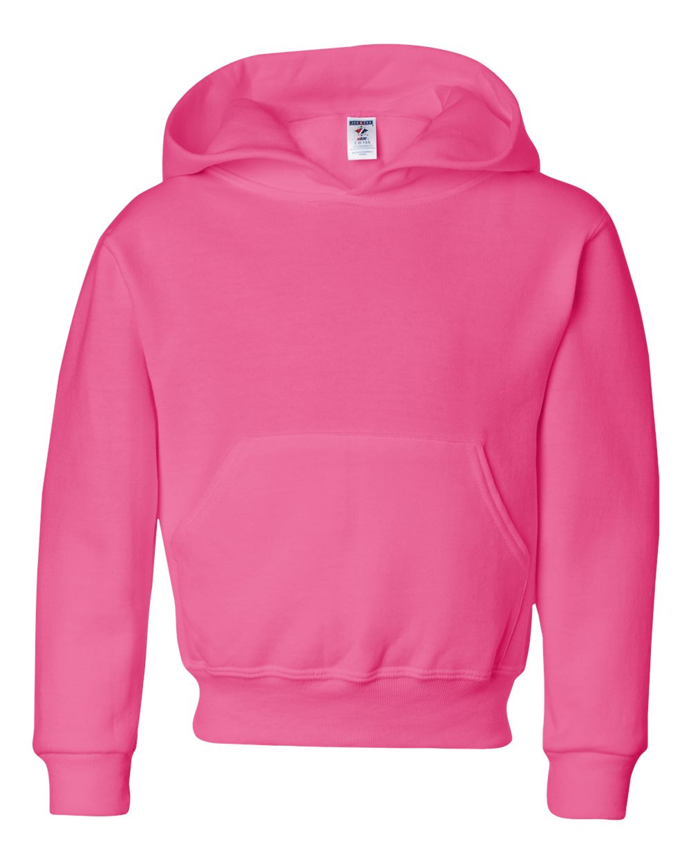 Neon Pink NuBlend® Youth Hooded Sweatshirt - 996YR